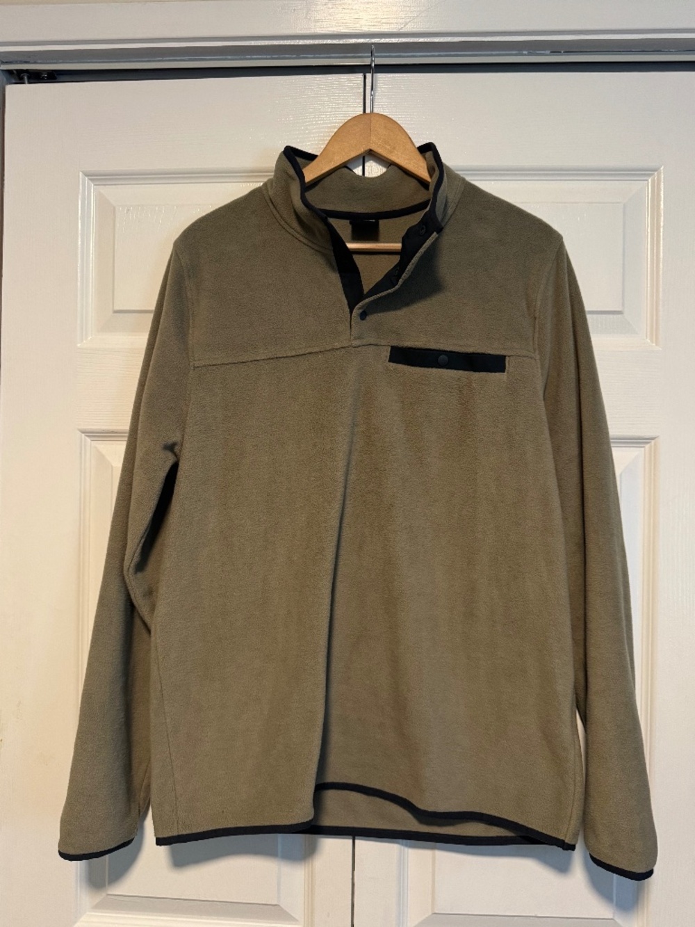 32 Degrees Heat Fleece Pullover Quarter Snap Jacket Gray Men's M